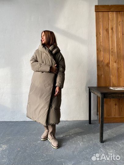 Стеганое пальто-одеяло зима