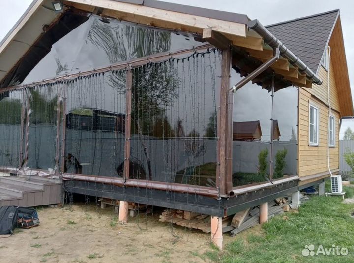 Мягкие окна для беседки веранды