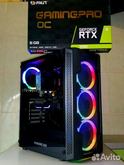 Игровой пк Rtx 2060 6G+Ryzen 5 4500/16gb/Ssd512