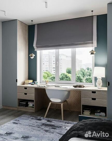 Рабочая зона у окна / рабочий стол