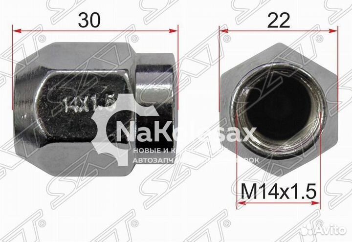 Гайка колесная конус toyota dyna150/toyoace G15/land cruiser 100/200/tundra