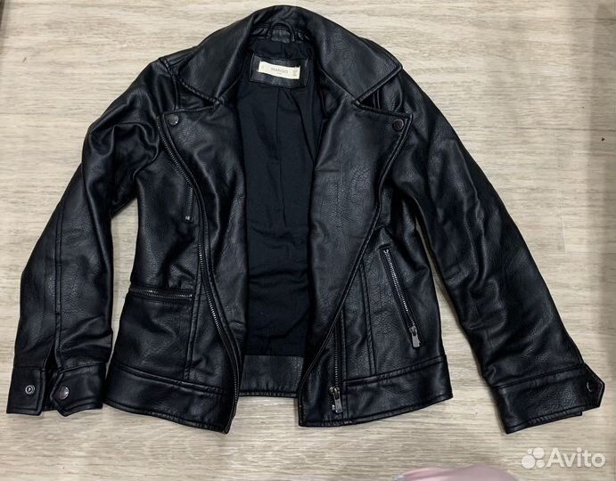 Кожаная куртка Mango