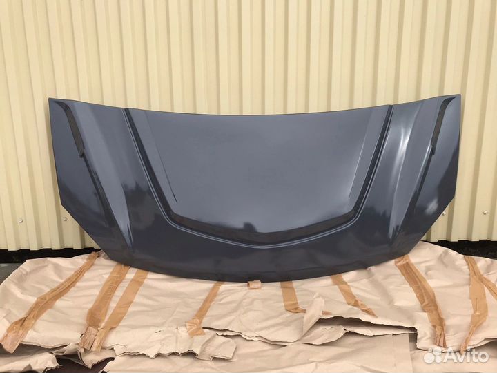 Капот на Газель Next тюнинг цвет Шторм Грей серый