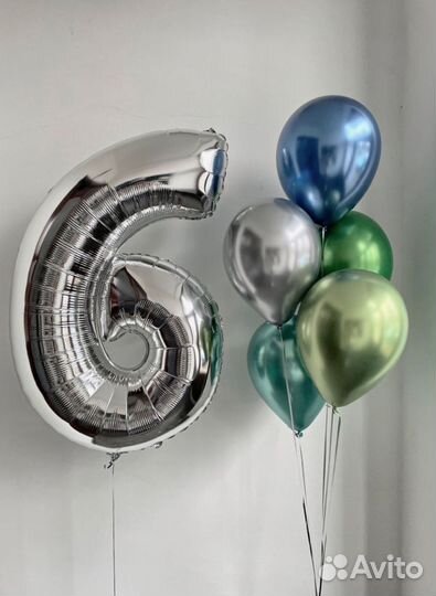 Шары Цифра + фонтан из шаров