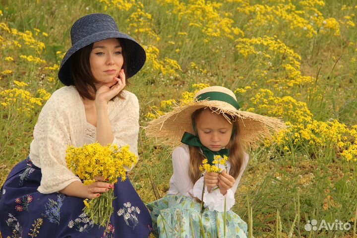 Соломенная шляпа для девочки (новая)