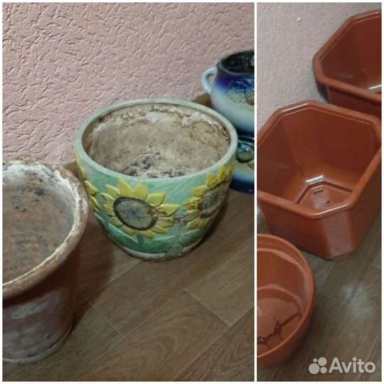 Горшки разные для цветов