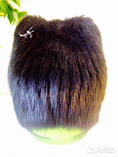 Шапка из норки на вязаной основе