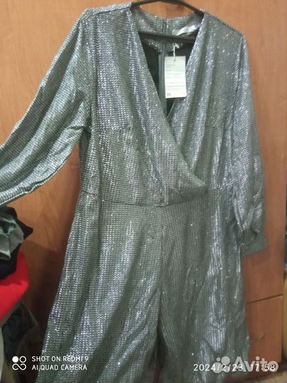 Стильный комбинезон женский, люрекс