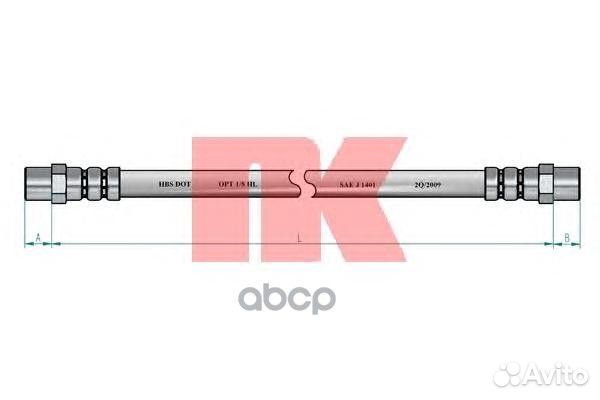 Шланг тормозной audi 80/100/A6 M10x1x180mm зад