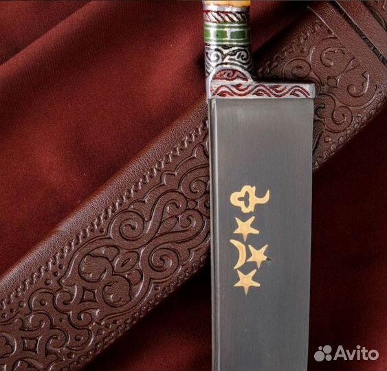 Пчак рог Косули средний с ножнами