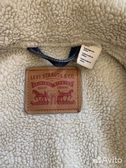 Джинсовая куртка levis шерпа