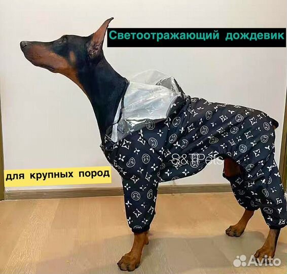 Дождевик для крупной собаки