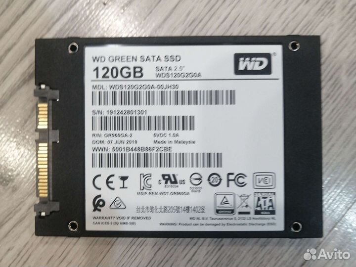 Жесткий диск ssd 120gb