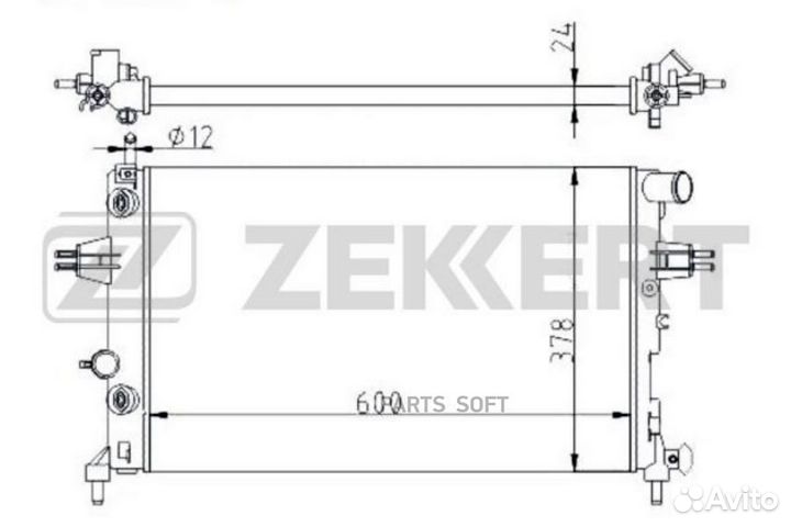 Радиатор охлаждения Опель Зафира A 99- АКПП