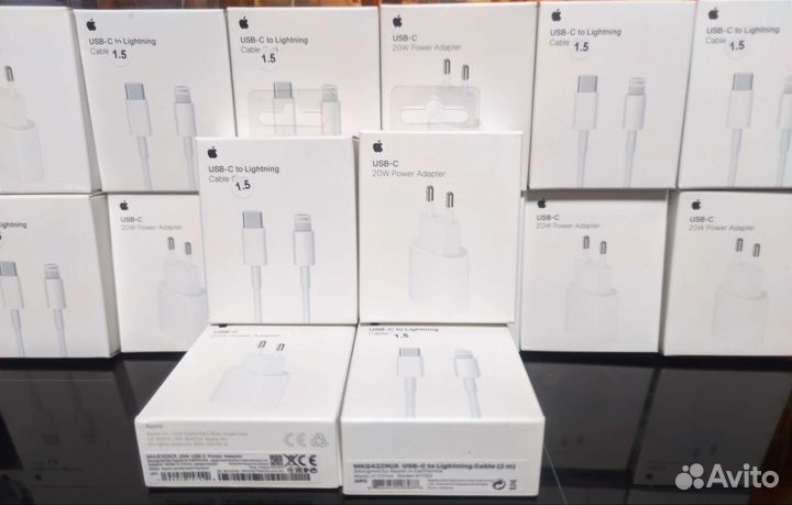 Зарядка на Apple iPhone Блок, кабель TypeC 1.5м