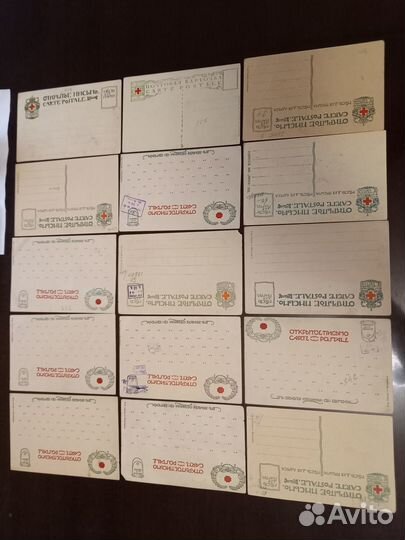 Открытки изд. Св. Евгении, красный крест. Разные