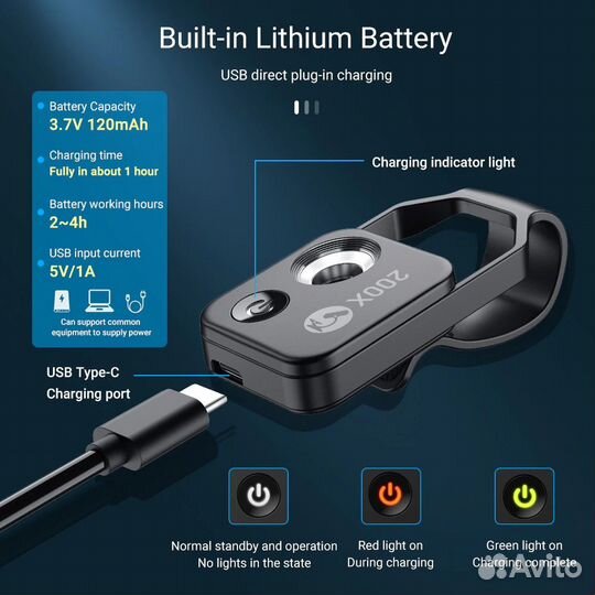 Цифровой микроскоп apexel 200X с CPL для смартфона