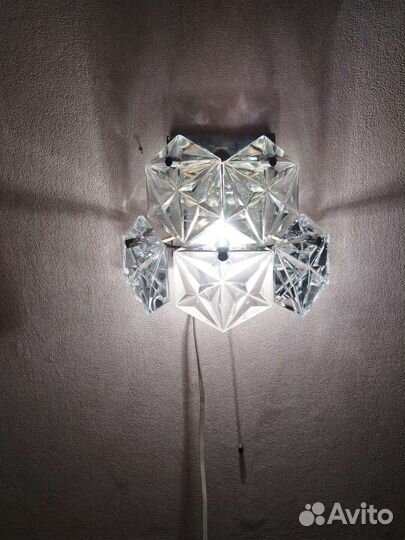 Хрустальное бра Искра СССР