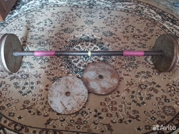 Штанга с блинами бу