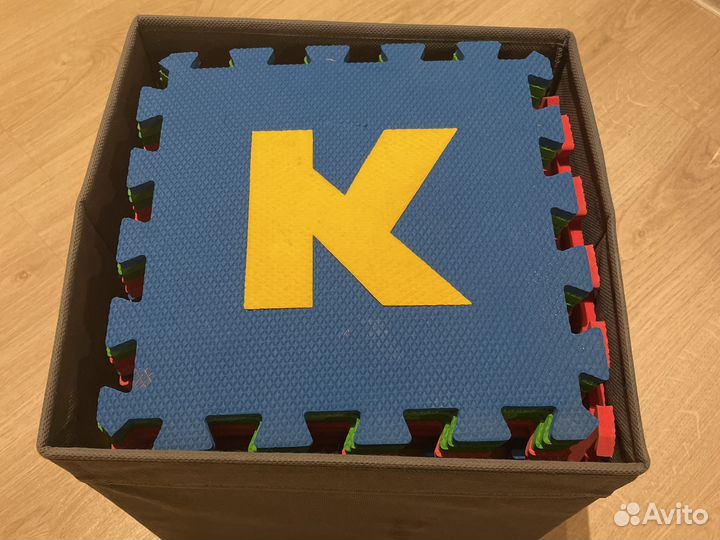 Детский игровой коврик складной мозаика буквы