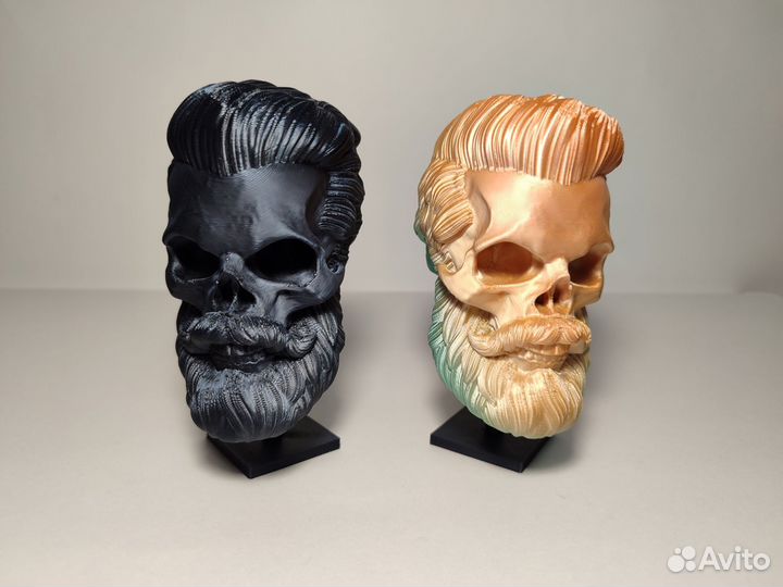 Череп бородач 3D