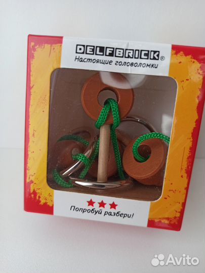 Головоломка деревянная и металлическая Delfbrick