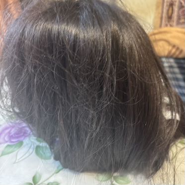 Парик черный из натуральных волос