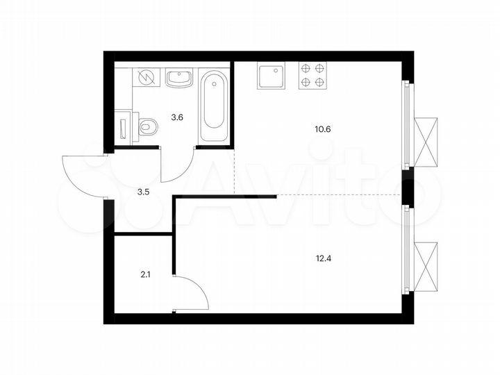 1-к. квартира, 32,2 м², 8/33 эт.