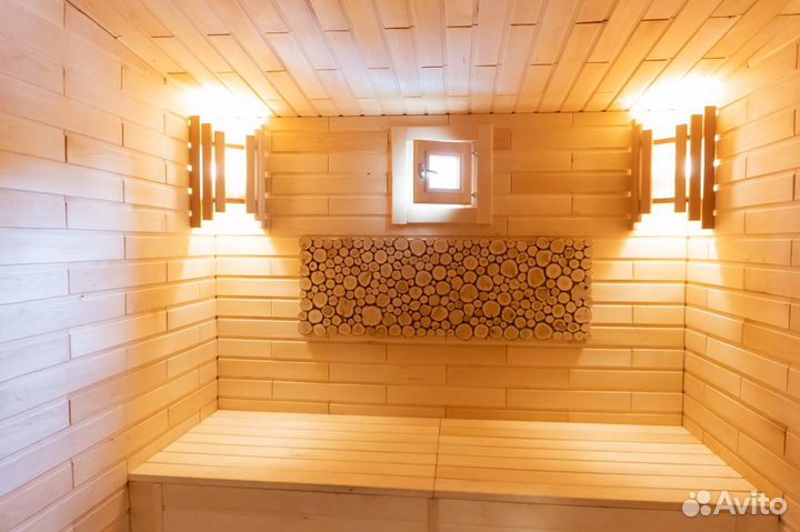 Баня Скандинавия двухмодульная 6х5 м