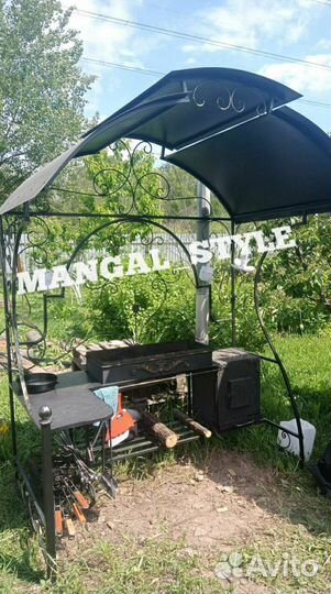 Мангал с крышей