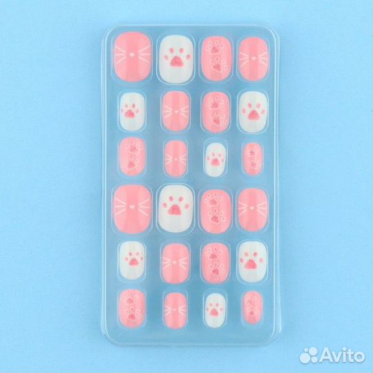 Детские накладные ногти «Кисуля», 24 шт