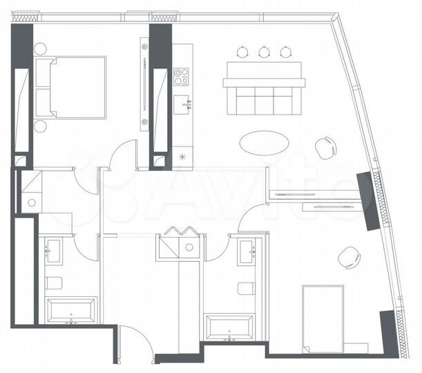 3-к. квартира, 82,5 м², 37/67 эт.
