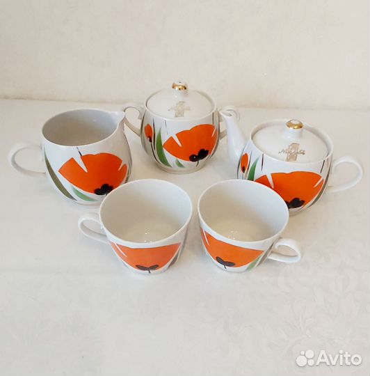 Чайный фарфоровый сервиз СССР 