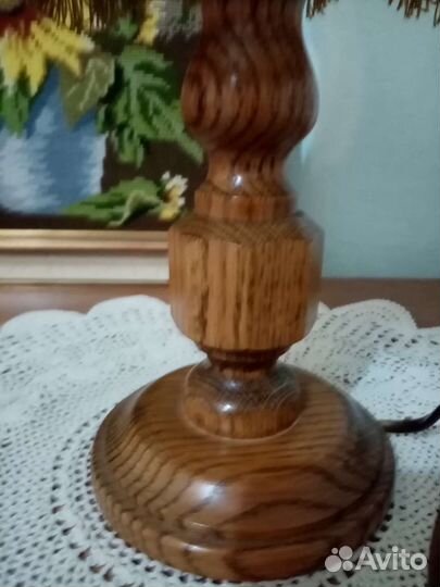 Лампа настольная с кожаным абажуром, Германия