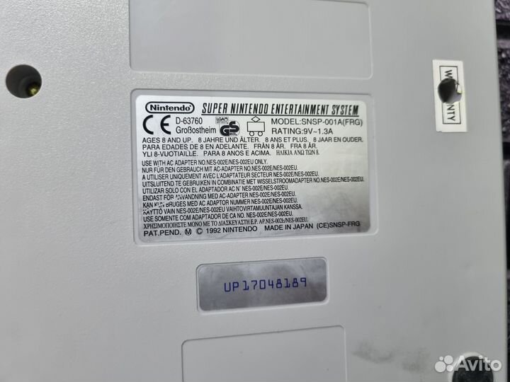 Super Nintendo Entertainment System snsp-001A snes