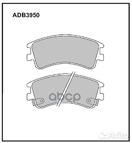 ADB 3950 колодки дисковые передние Mazda 6 GG