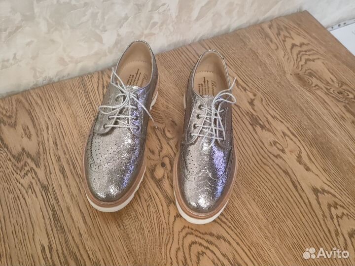 Ботинки Barracuda нат кожа серебро 38-39