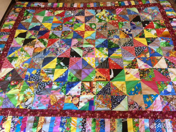 Одеяло лоскутное калейдоскоп
