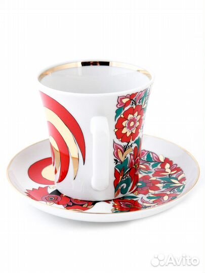 Бокал с блюдцем лфз Петух