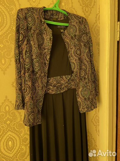 Нарядный вечерний костюмчик - черное платье M/L