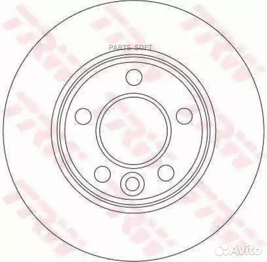 TRW DF4312 Торм.диск зад.вент.294x22 5 отв