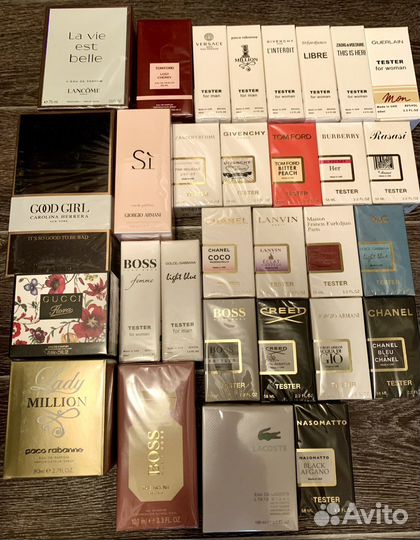 Парфюм пакетом новый и бу, много разного парфюма