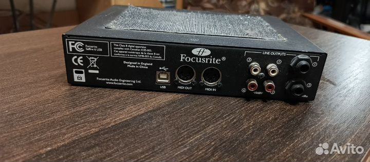 Focusrite saffire 6 usb с фонтомным питанием для 2