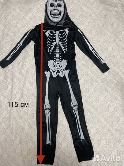 Карнавальный костюм на хеллоуин скелет 7-10 л