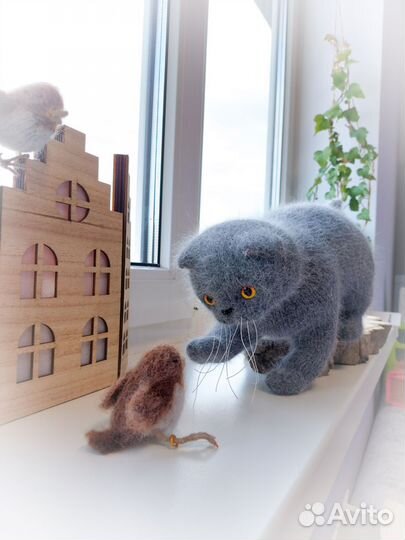 Игрушка котик, ручная работа