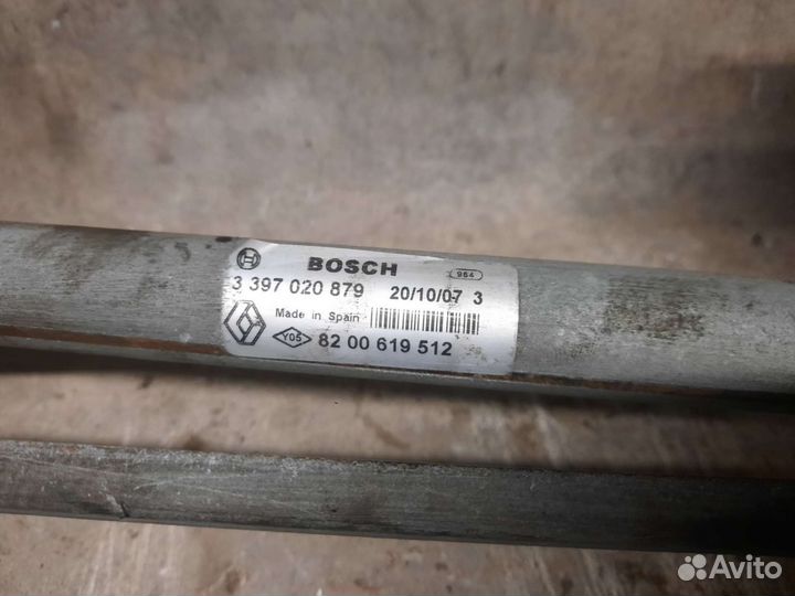 Трапеция дворников с моторчиком Renault logan 1