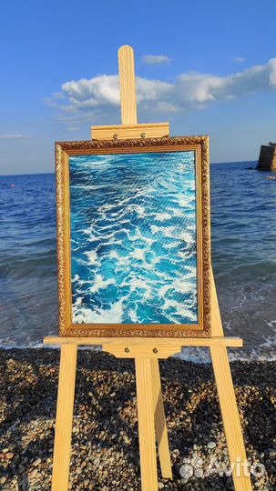 Картина маслом море в раме