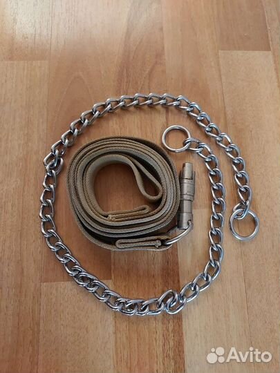 Ошейник цепь рывковая 75 см и поводок