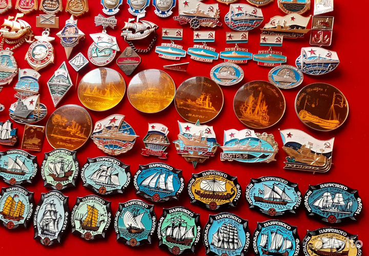 Набор значков Флот. 168 знаков. Без повторов