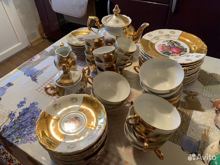 Сервиз чайный, кофейный, 12 предметов